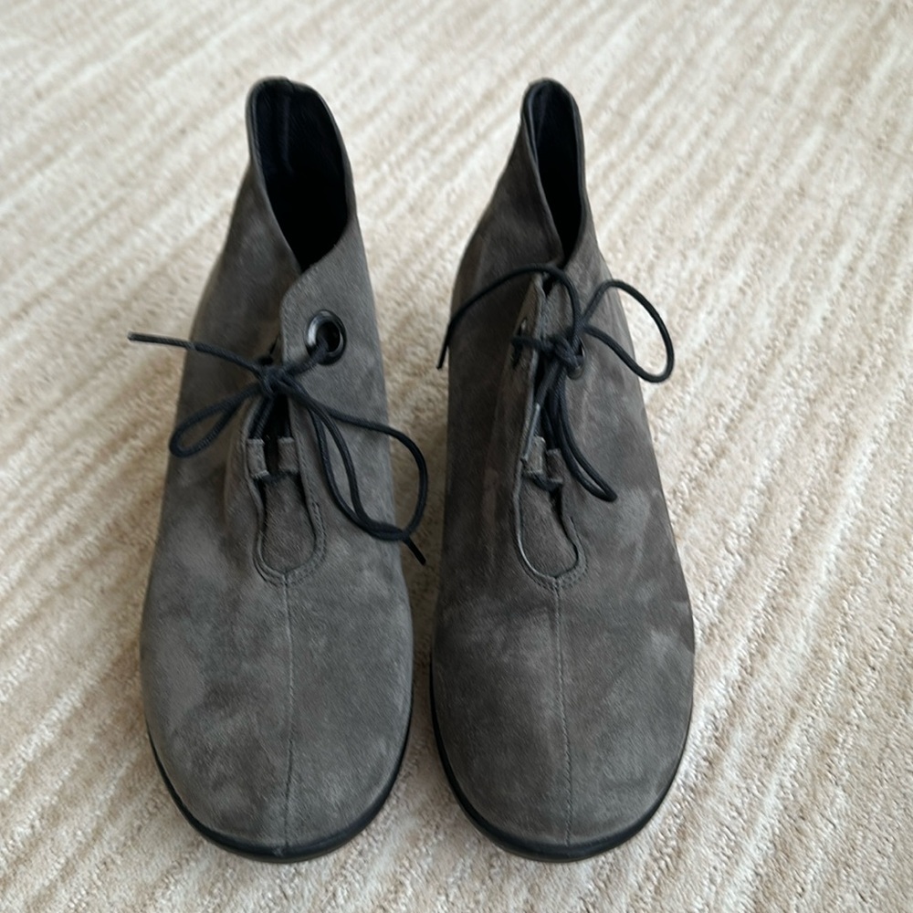 Wolky Hope Pombai Women's Suede Wedge Ankle Booties Shoes Gray Size EU 39 | US 8 - Picture 5 of 17